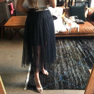 ❌SOLD❌ Tulle Navy Blue Midi Skirt
